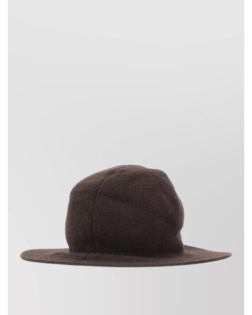 Borsalino Brown Round Crown Wool Blend Cloche Hat