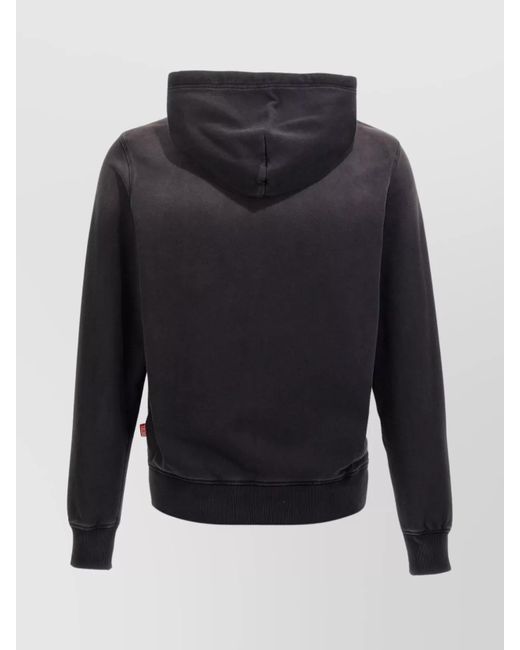 DIESEL Blue Cotton Hoodie for men