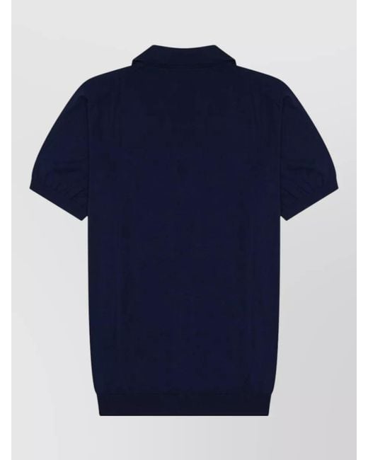 Drumohr Blue Cotton Polo Shirt for men