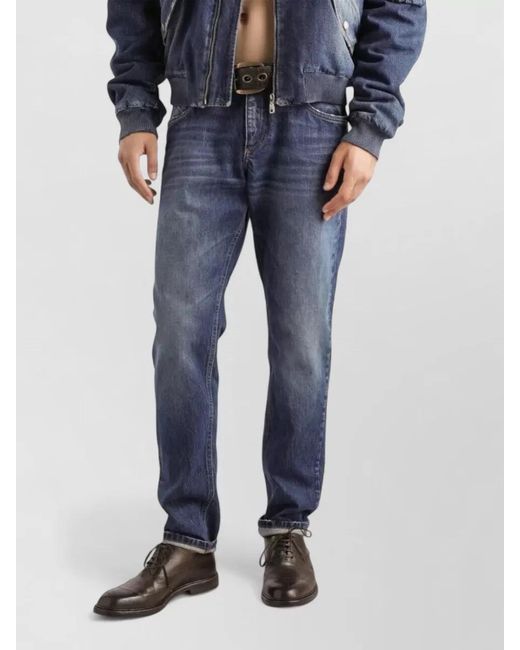 Dolce & Gabbana Blue Denim Regular-Fit Straight-Leg Jeans for men