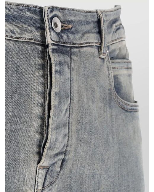 Rick Owens Gray Straight-Leg Denim Jeans for men
