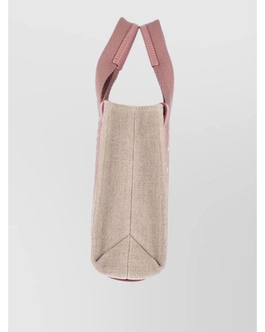 Chloé Pink Beach Bag Textured Finish Adjustable Strap