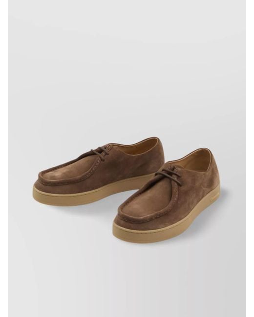 Church's Brown Suede Leather Lace-Up Shoes for men