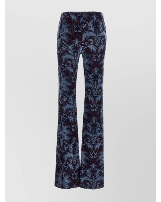 Etro Blue Flared Trousers