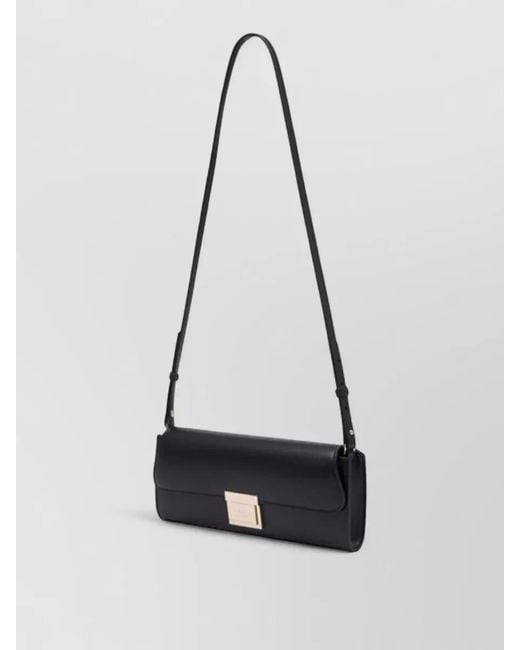 AMI White Mimi Crossbody Bag Smooth Leather