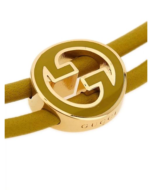 Gucci Metallic Blondie Double Strap Tubular Leather Bracelet