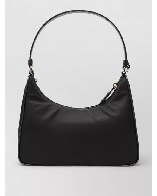 Prada Black Shoulder Bag Adjustable Strap Detachable Keychain