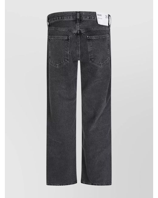 Agolde Blue Faded Effect Straight-Leg Jeans