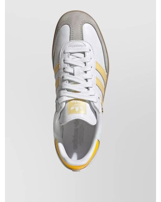 Adidas White Samba Og Sneakers Leather Upper Rubber Outsole