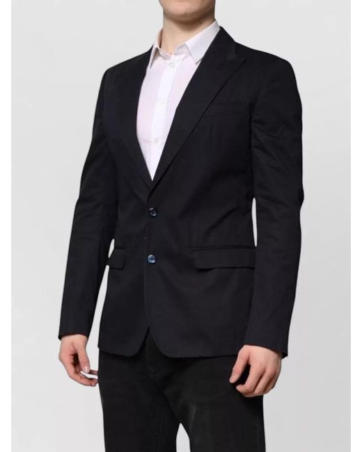 Dolce & Gabbana Black Silk Cotton Blazer for men