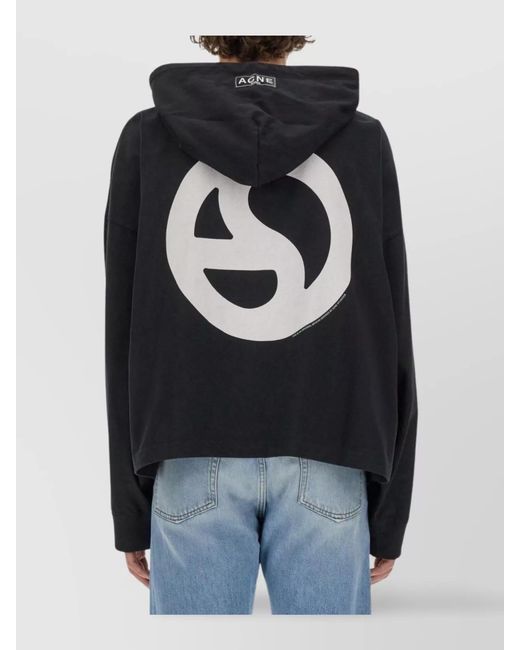 Acne Black Cotton Hoodie