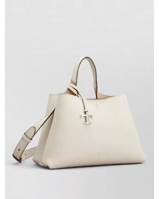 Tod's Natural Calf Leather Tote Bag