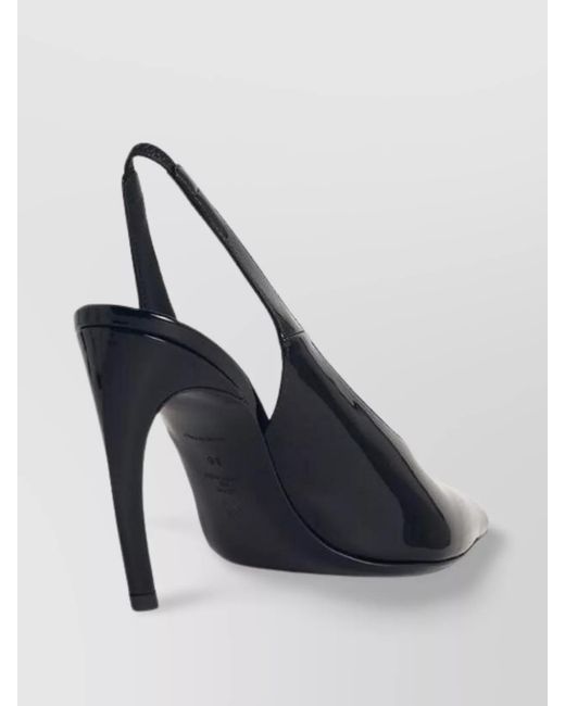 The Attico Blue Patent Slingback Pumps