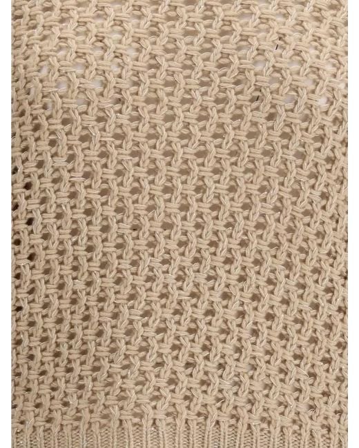 Fabiana Filippi Natural Honeycomb-Knit Wool-Cashmere Jumper