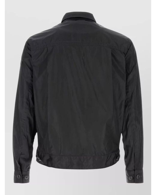 Tatras Black Kanu Nylon Jacket Collared Button Cuffs for men