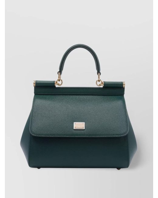 Dolce & Gabbana Green Cross-Body Bag Structured Removable Strap