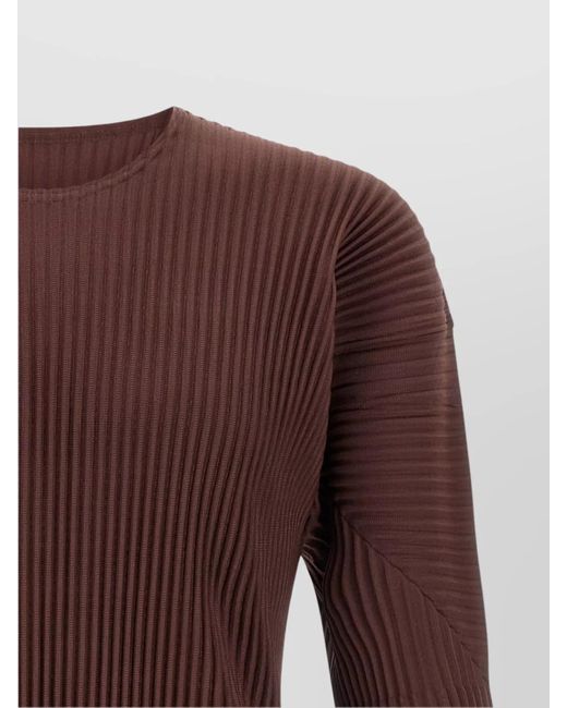 Homme Plissé Issey Miyake Purple Pleated T-Shirt for men