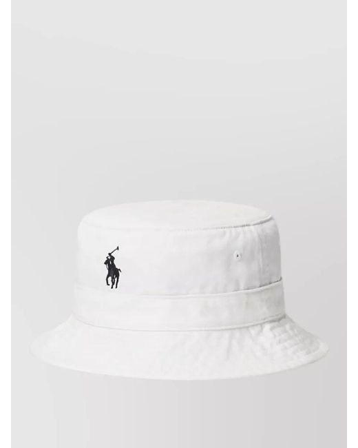 Ralph Lauren White Woven Cap Hat Featuring Eyelet Vents