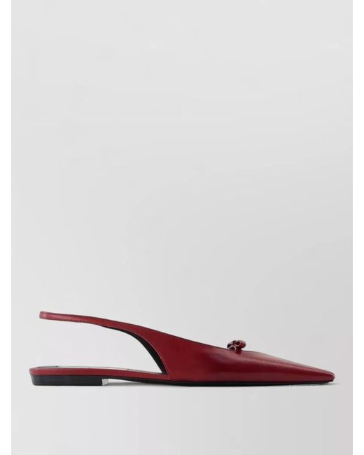 Victoria Beckham Brown Leather Mules