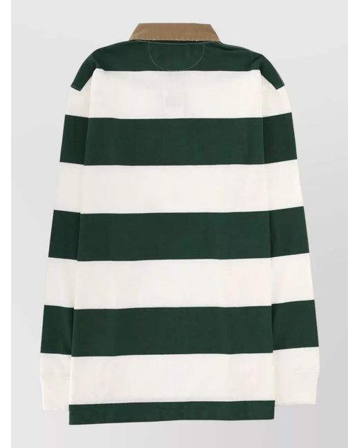 Polo Ralph Lauren Green Striped Cotton Polo Shirt for men