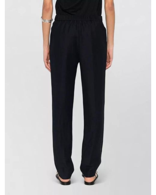 Fabiana Filippi Blue Straight Leg Trousers Elasticated Waistband Pockets