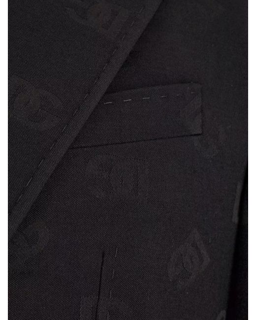 Dolce & Gabbana Black Wool Blend Single-Breasted Blazer for men