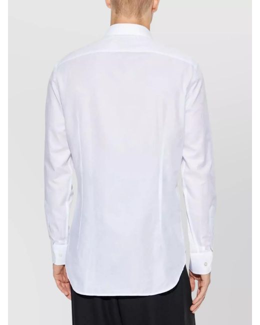 Etro White Cotton Jacquard Shirt for men