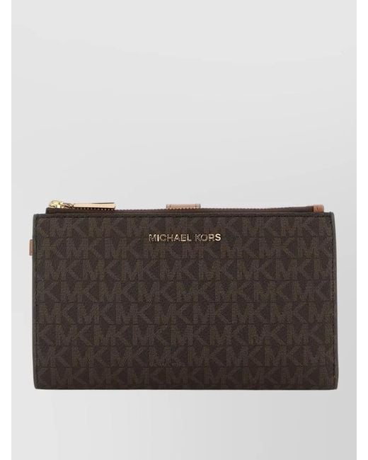 Michael Kors Brown Printed Canvas Wallet