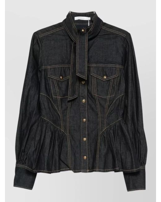 Zimmermann Black Denim Shirt