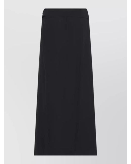 Studio Nicholson Black Pleated High Waist Skirt Wrap Belt