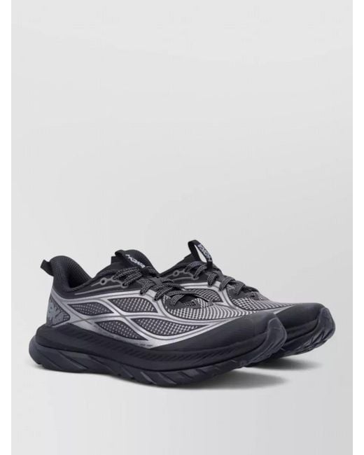 Hoka One One Blue Camouflage Print Lace-Up Sneakers