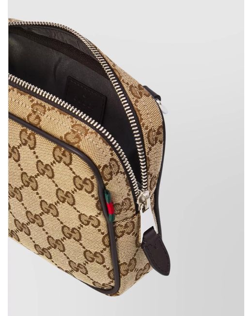 Gucci Brown Canvas Mini Shoulder Bag for men