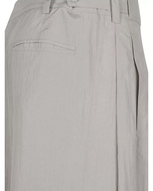 The Row Gray Tailored Pants Belt Loops Pleats Side Pockets