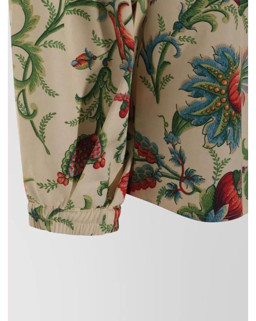 Etro Metallic Floral Cotton Blouse
