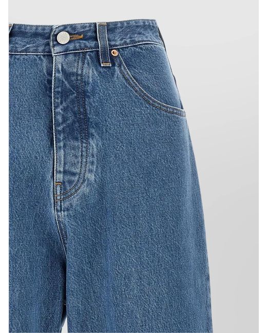 Vetements Blue Denim Baggy Wide-Leg Trousers