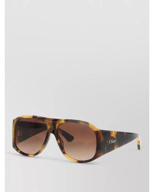 Chloé Brown Sixty Sunglasses Gradient Lenses Oversized Frame