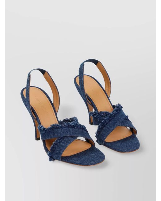 Off-White c/o Virgil Abloh Blue Denim High-Heel Sandals