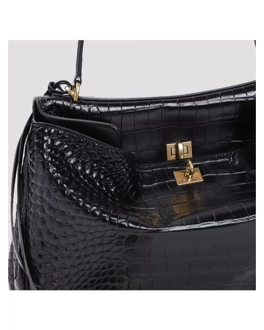 Balenciaga Black Rodeo Medium Leather Shoulder Bag