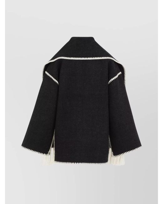 Totême  Blue Wool Cape Jacket