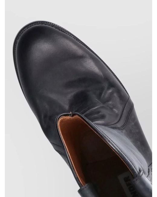 Jil Sander Black Leather Ankle Boots