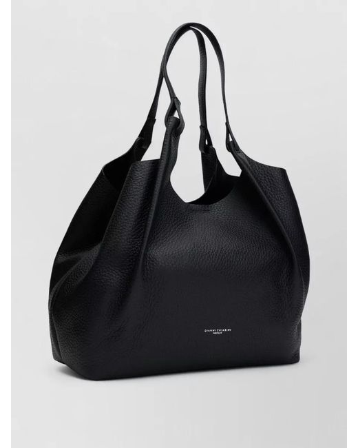Gianni Chiarini Black Dua Tote Shoulder Bag Large Design