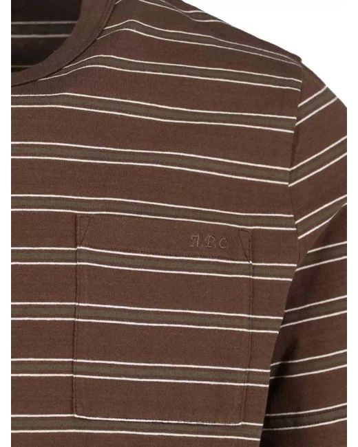 A.P.C. Brown T-Shirt Logo for men