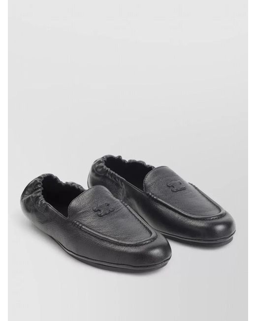 Céline Gray Leather Triomphe Slip-On Loafers for men