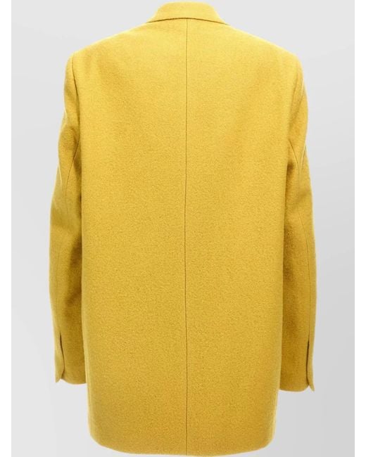 Dries Van Noten Yellow Wool Blink Blazer
