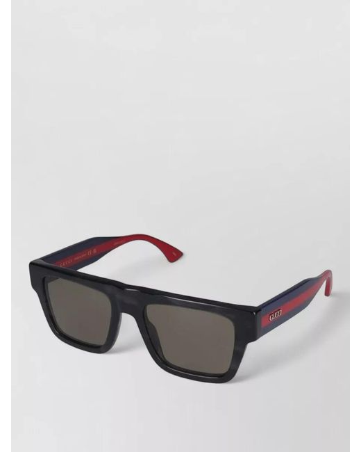 Gucci Gray Sunglasses Gg1868S 004 Square Frame Stripes for men