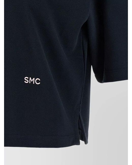 Stella McCartney Blue Cropped Cotton Polo Top