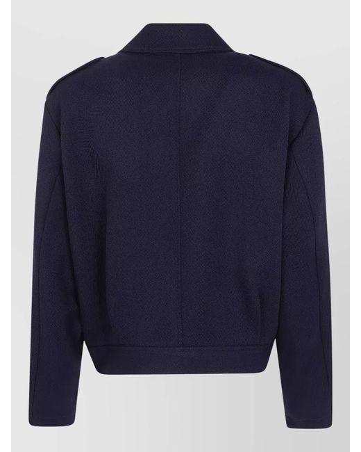 Emporio Armani Blue Denim Collared Jacket Long Sleeves Casual for men