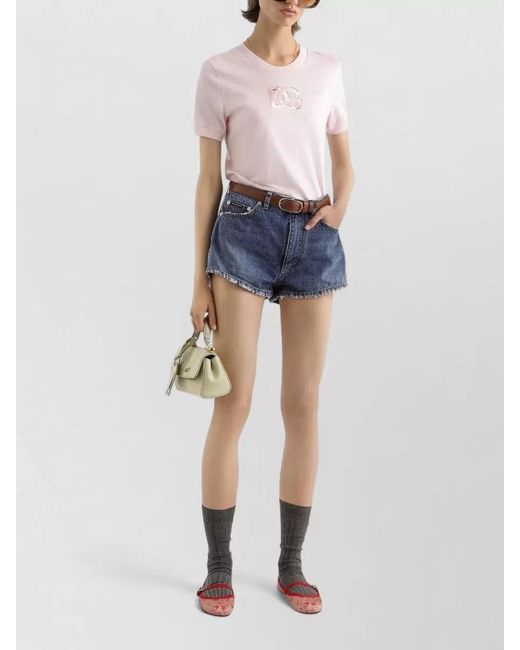 Dolce & Gabbana Blue Denim Short Shorts