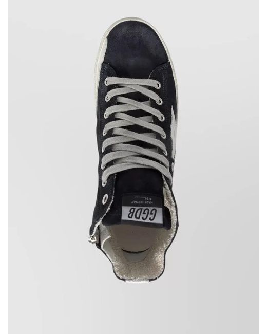 Golden Goose Deluxe Brand Black Leather High-Top Sneakers