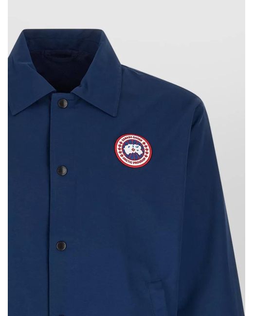 Canada Goose Blue Regency Jacket Elastic Cuffs Drawstring Hem for men